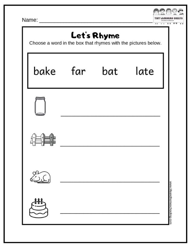 Rhyming Words Practice